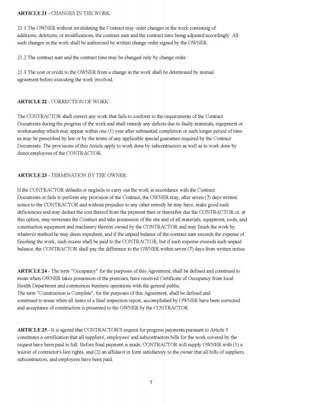 Construction Contractor - Contracts and Forms - Image 8