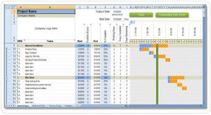 5-Day Construction Schedule with Gantt Chart using Excel