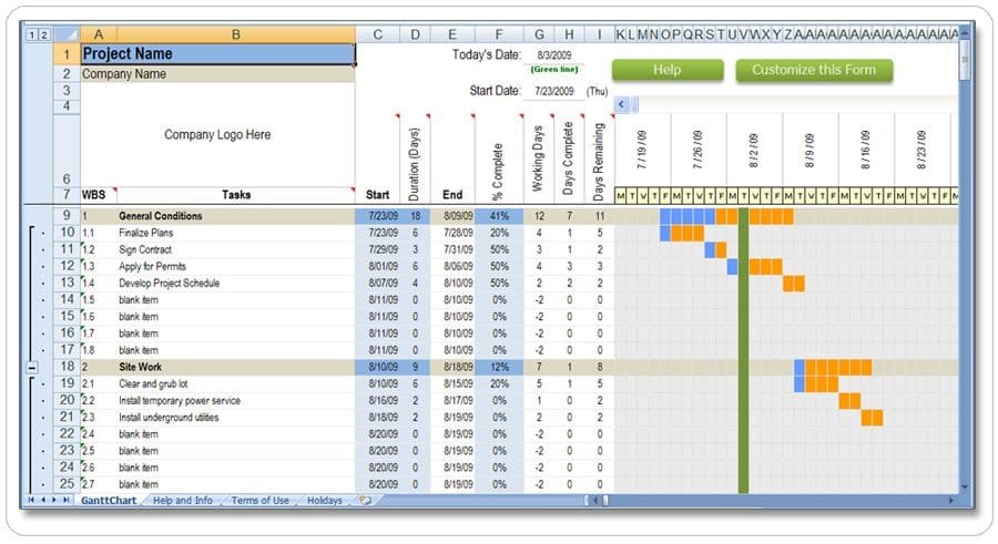 5-Day Commercial Construction Schedule – Construction Office Online